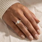 Load image into Gallery viewer, Pear Cut Lab Grown Diamond Engagement Ring, 1 Carat Tear Shape Solitaire in 9K, 14K, 18K Gold | Handmade Minimalist Wedding