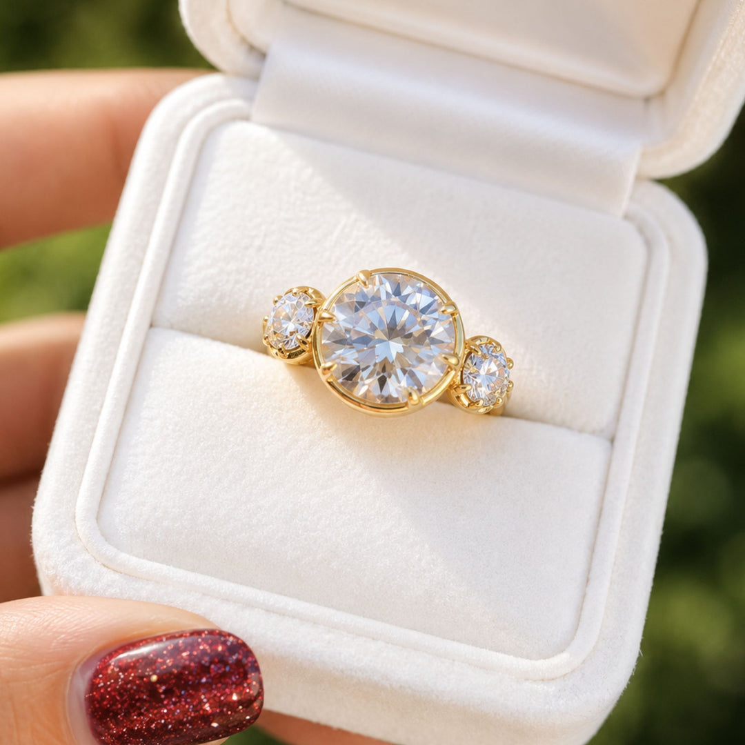 4 CT old European cut lab grown diamond Engagement Ring, IGI Certified Ring, Timeless Vintage Elegance, Solitaire Classic Ring Gift For Her