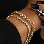 Load image into Gallery viewer, Diamond Bracelet, 14K Gold Tennis Bracelet, Bezel Set Round Cut Sparkling Diamond, Minimalist Stackable Jewelry for Women Size 6.5"