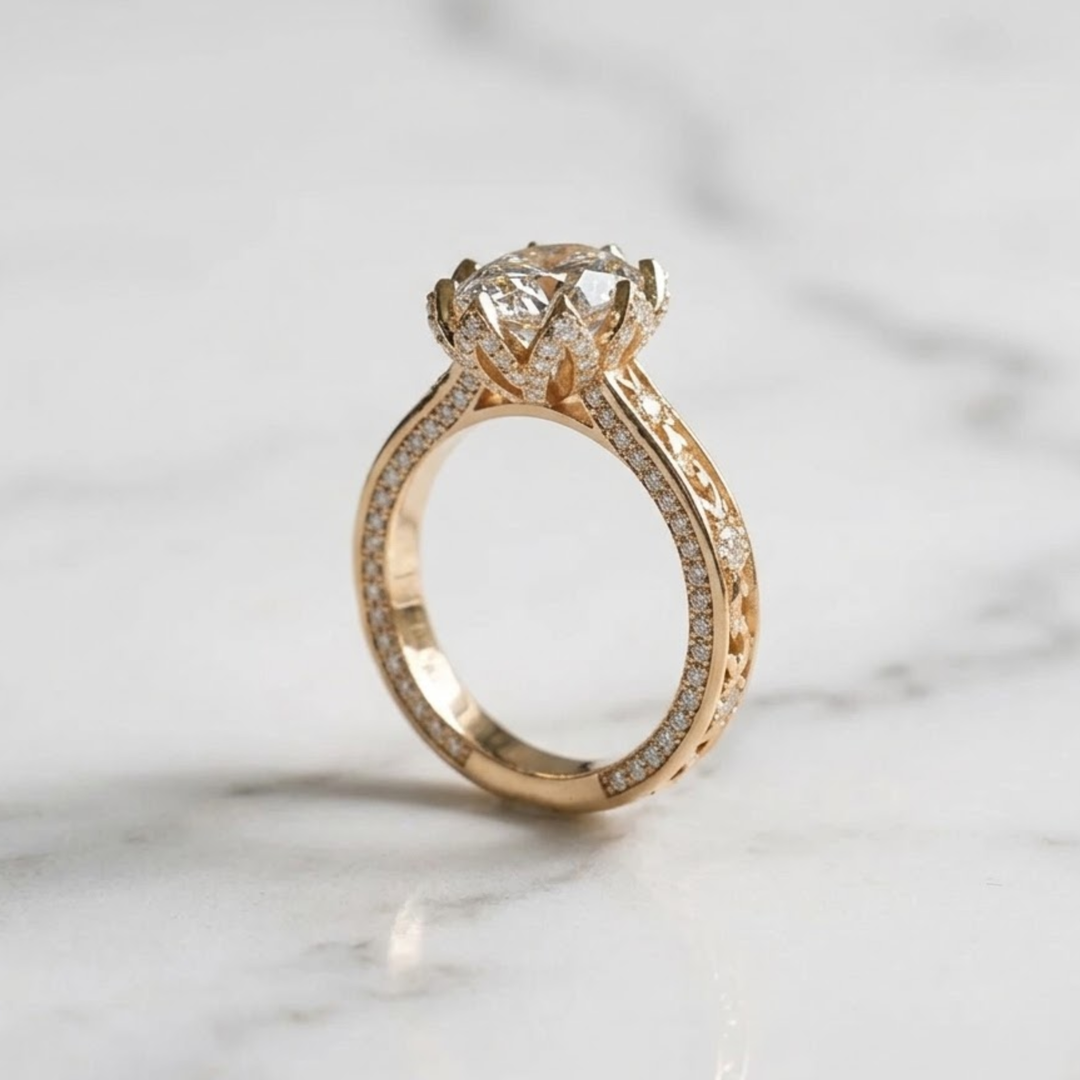 Exquisite 2.00 CT Oval Cut Lab Grown Diamond Engagement Ring with Antique Style