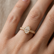 2.00 CT Oval Cut Lab Grown Diamond Engagement Ring, Antique Inspired Vintage Style, 14K Solid Gold