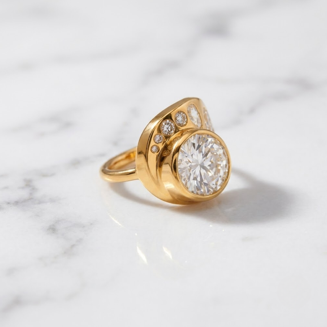 14K Solid Gold Marquesa Ring