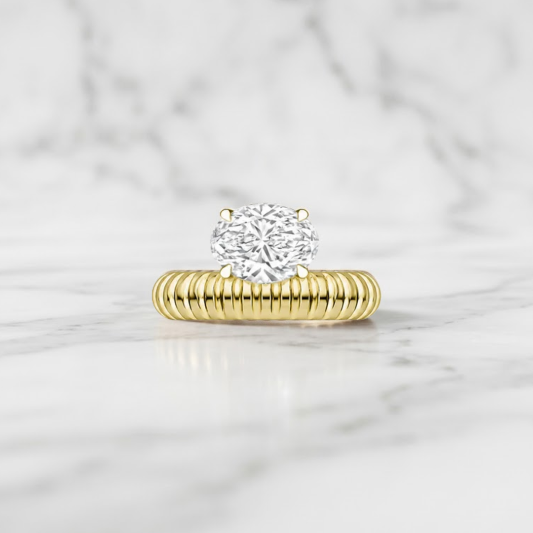 2.00 CT Oval Cut Lab Grown Diamond Ring