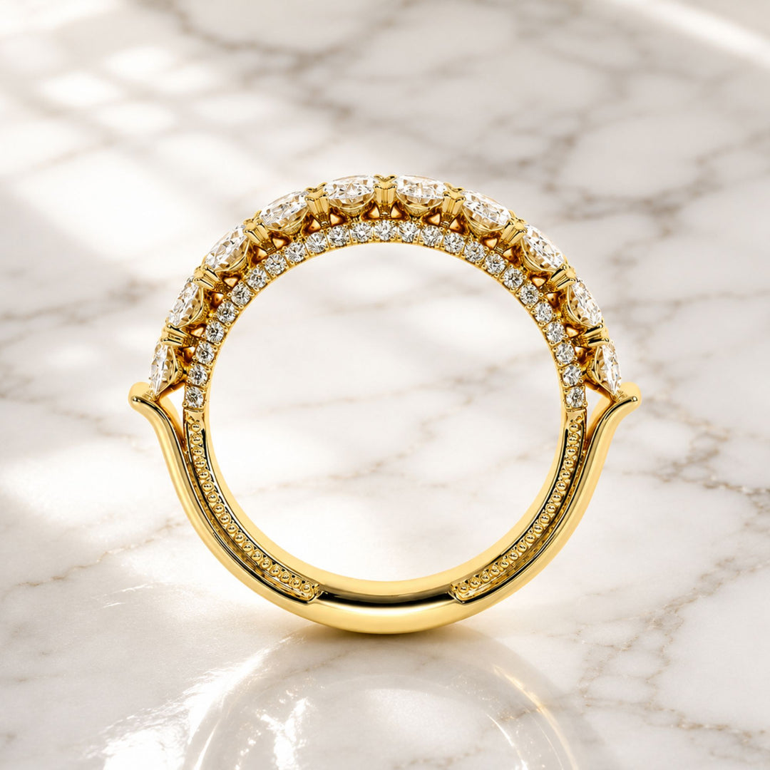 Wedding Ring Oval Shaped, Lab Grown Diamond Ring, Diamond Eternity Ring, Oval Cut Diamond Ring, Engagement Ring, Wedding Band,Gold Band Gift