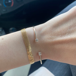 Load image into Gallery viewer, 0.40 Ct Diamond Bangle, 14Kt Gold Diamond Bangle, Diamond Bracelet, Open Cuff Bangle