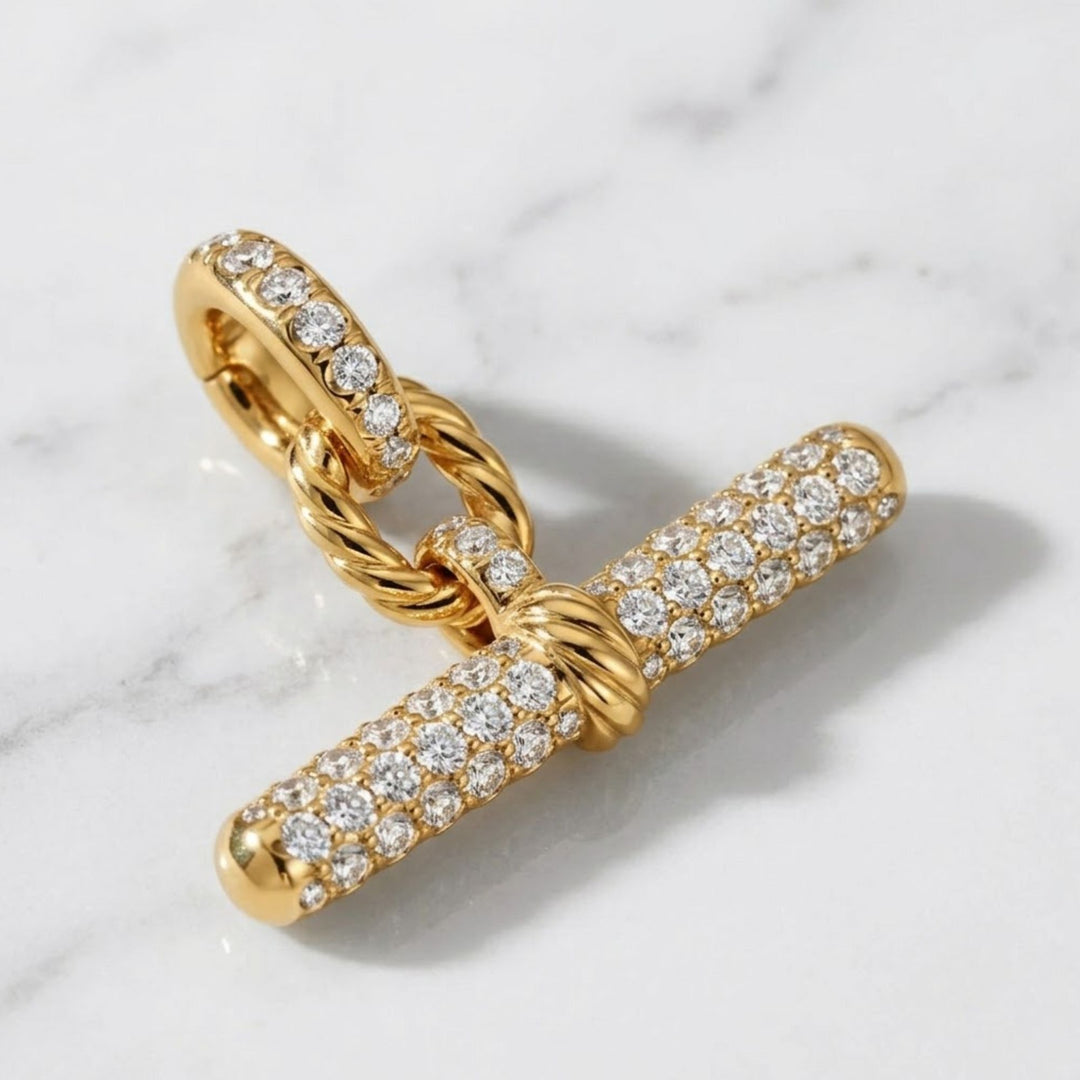 Diamond Bar Necklace, Gold Bar Necklace, Modern Jewelry, Pave Pendant, Lab Grown Diamond, 14K White Yellow Rose Gold