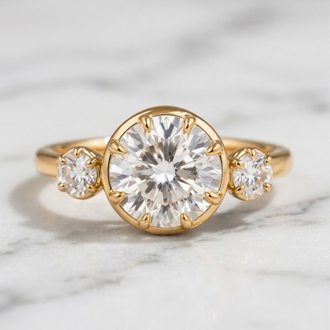 4 CT old European cut lab grown diamond Engagement Ring, IGI Certified Ring, Timeless Vintage Elegance, Solitaire Classic Ring Gift For Her