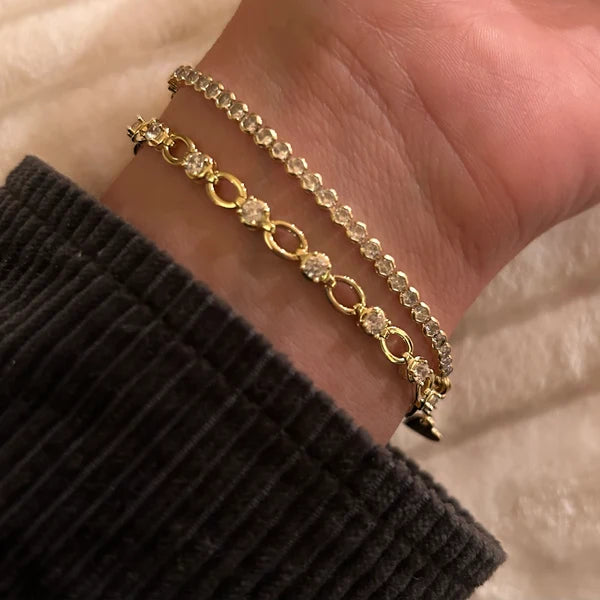 Tennis Bracelet, Diamond Tennis Bracelet, Dainty Bracelet, Minimalist Bracelet, 14K Solid Gold Tennis Bracelet, Gold Bracelet