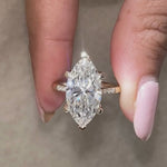Load and play video in Gallery viewer, IGI Certified 2 Carat Marquise Lab Diamond 14k Gold Engagement Ring