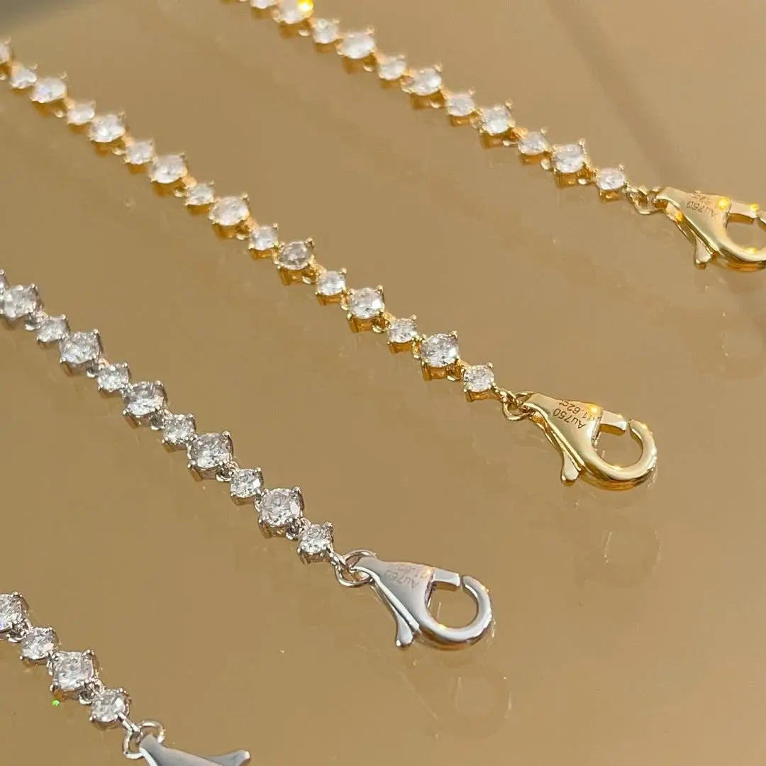 14K Yellow Gold Lab Grown Diamond Tennis Bracelet, Bridal Jewelry Jwalin Jewels