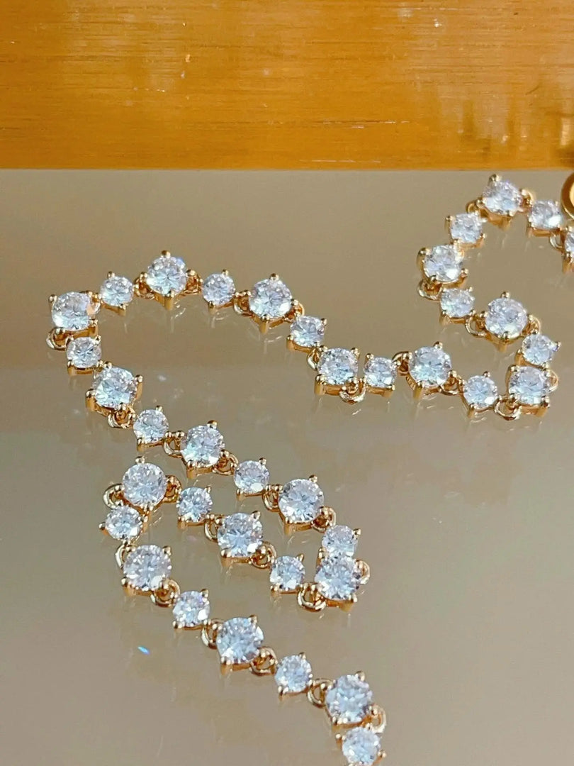 14K Yellow Gold Lab Grown Diamond Tennis Bracelet, Bridal Jewelry Jwalin Jewels