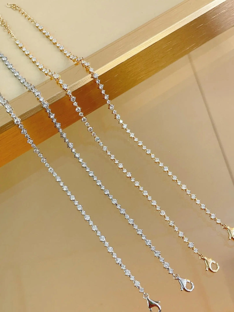 14K Yellow Gold Lab Grown Diamond Tennis Bracelet, Bridal Jewelry Jwalin Jewels