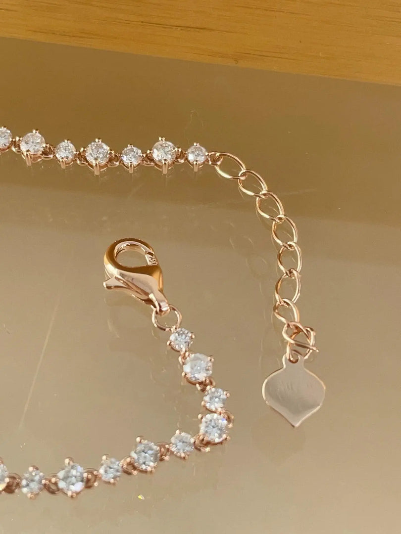 14K Yellow Gold Lab Grown Diamond Tennis Bracelet, Bridal Jewelry Jwalin Jewels