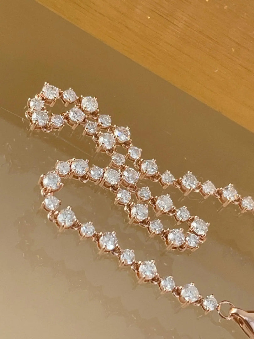 14K Yellow Gold Lab Grown Diamond Tennis Bracelet, Bridal Jewelry Jwalin Jewels