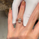 Load image into Gallery viewer, Radiant Cut Lab Grown Diamond Engagement Ring, Yellow Gold Victorian Style