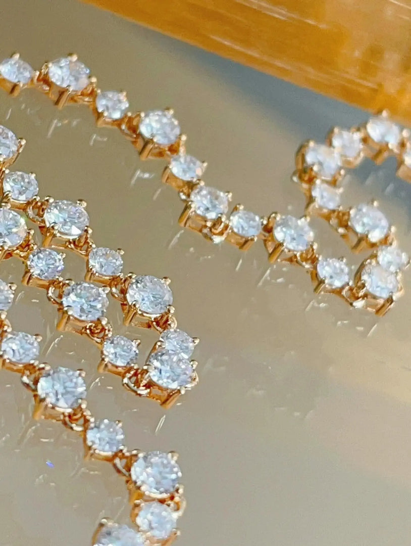 14K Yellow Gold Lab Grown Diamond Tennis Bracelet, Bridal Jewelry Jwalin Jewels